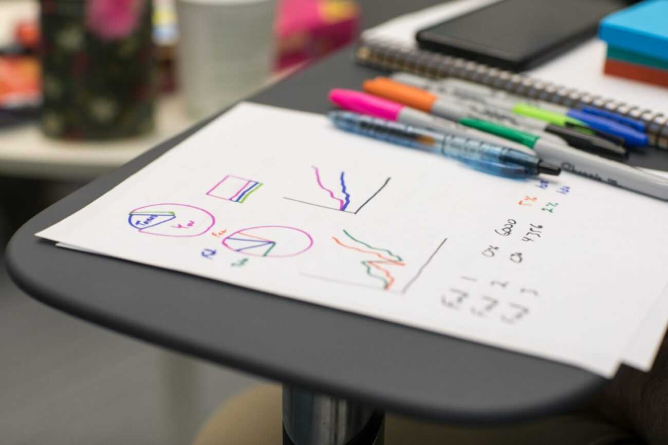 Caderno e calculadora em mesa de trabalho para controle financeiro do MEI