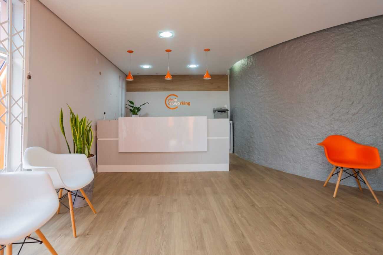 Recepção da unidade Cidade Nova do Desk Coworking