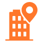 Ícone de endereço comercial no mapa