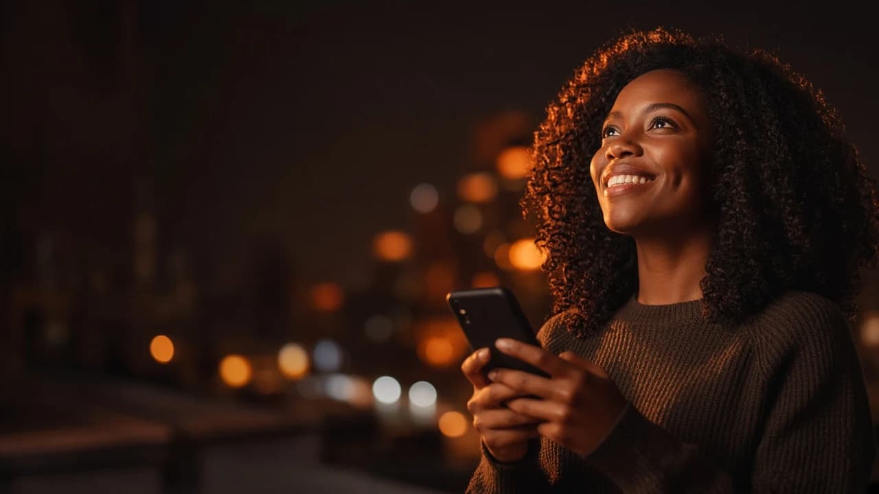 Profissional usando o celular