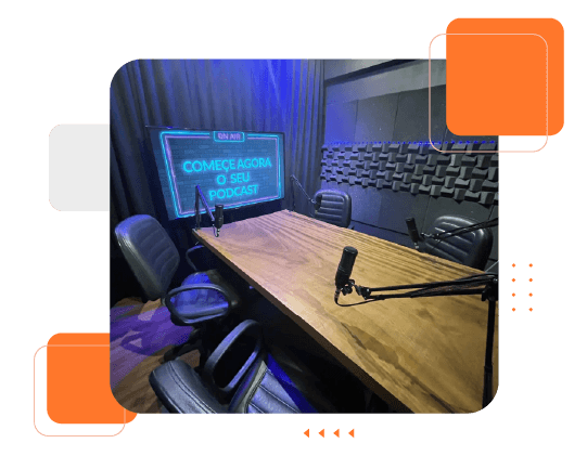 Estúdio para gravação de podcast em BH