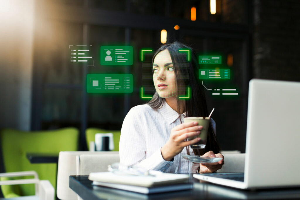 Profissionais utilizando inteligência artificial no trabalho, mostrando como a IA redefine profissões e rotinas